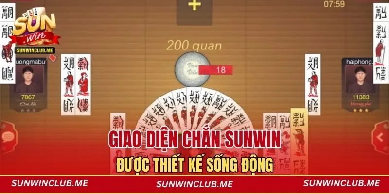 Giao diện Chắn Sunwin được thiết kế sống động