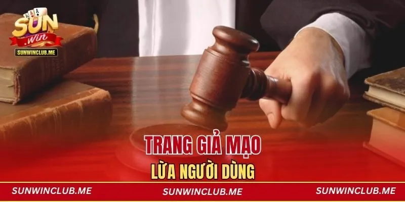 Trang giả mạo, lừa người dùng